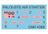 Cmk kit d'amelioration 4368 Palouste Mk.101 / 102 chariots de départ Jet Air et pod aéroporté 1/48