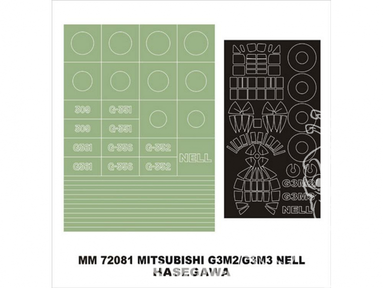 Montex Maxi Mask MM72081 G3M2 / G3M3 Nell Hasegawa 1/72