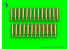 Master Model GM-16-001 Browning .50 calibre (12.7mm) douilles vides (25pcs) 1/16