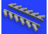 Eduard kit d'amelioration avion brassin 648470 Pipes d'échappement Spitfire Mk.XIV Airfix 1/48