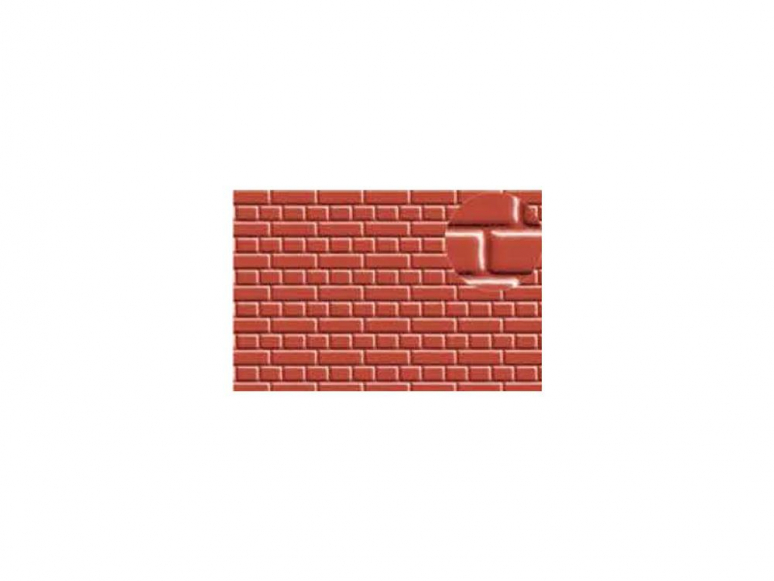 Slaters 400 Feuille de polystyrène immitation brique rouge anglaise 7mm