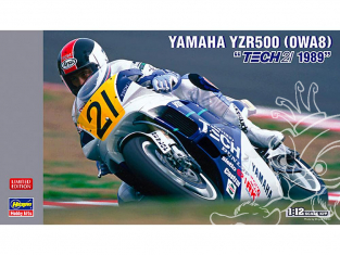 Hasegawa maquette moto 21708 Yamaha YZR 500 (0WA8) TECH 21 1989 1/12