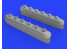 Eduard kit d'amelioration avion brassin 648486 Pipes d'échappement avec carrenages P-51D Eduard 1/48