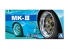 Aoshima maquette voiture 53898 Jantes Mk-III 14" et pneus 1/24