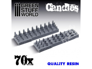 Green Stuff 504637 70x Bougies en Résine