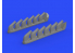 Eduard kit d'amelioration avion brassin 648485 Pipes d'échappement P-51D Eduard 1/48