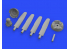 Eduard kit d'amelioration avion brassin 648487 P-51D Hélice Standard Hamilton Eduard 1/48