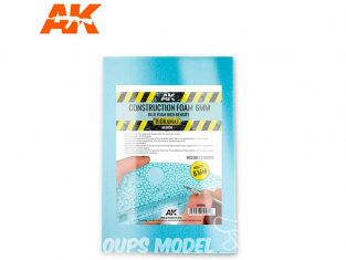 AK interactive ak8096 Plaque mousse de construction 6mm 195 x 295mm x2