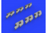 Eduard kit d'amelioration brassin 632139 Pipes d'échappement Fishtail P-40 Hasegawa 1/32