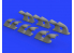Eduard kit d'amelioration brassin 632139 Pipes d'échappement Fishtail P-40 Hasegawa 1/32