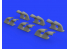 Eduard kit d'amelioration brassin 632139 Pipes d'échappement Fishtail P-40 Hasegawa 1/32