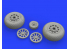 Eduard kit d'amelioration avion brassin 648511 Roues avec bande de roulement diamant 2 P-51D Eduard 1/48