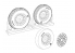 Brengun kit d'amelioration avion BRL48116 set de roues pour un F4U Corsair Ribbed/Diamond Thread 1/48