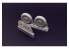 Brengun kit d'amelioration avion BRL48116 set de roues pour un F4U Corsair Ribbed/Diamond Thread 1/48