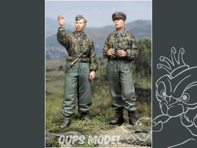 Alpine figurine 35044 Ensemble SS Panzer Reconnaissance equipage Set (2 figurines) 1/35