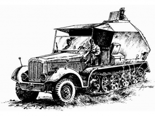 Planet Maquettes Militaire mv015 SdKfz 7/3 Feuerleitpanzer full resine kit 1/72