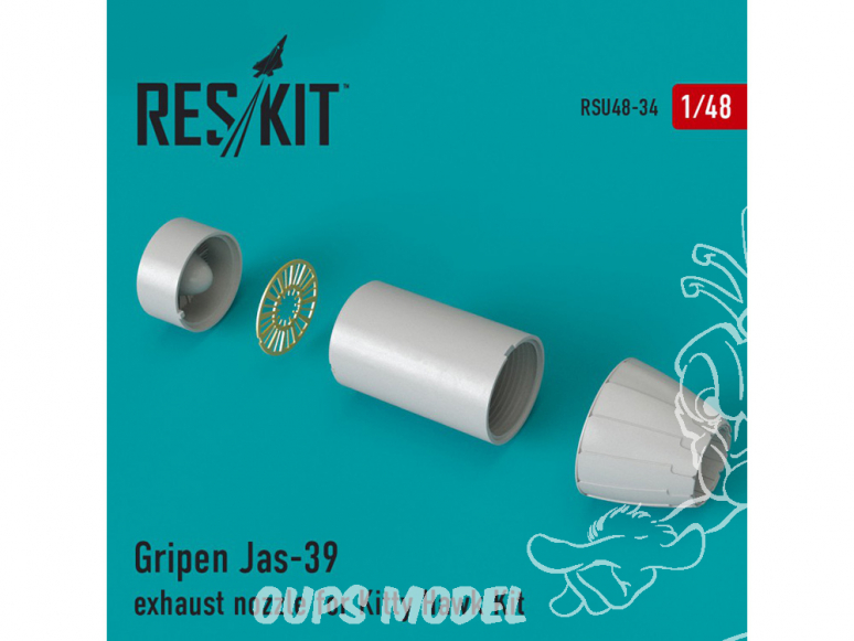 ResKit kit d'amelioration Avion RSU48-0034 Tuyère pour Gripen Jas-39 KITTY HAWK 1/48