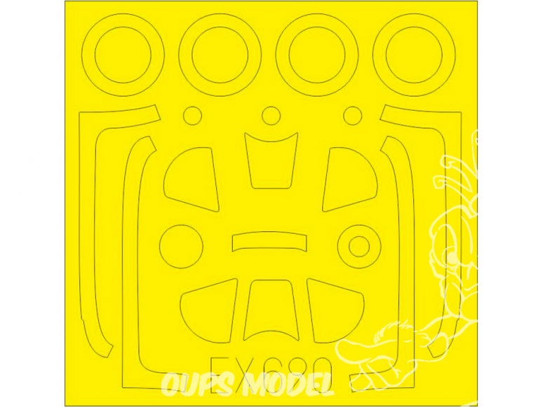 Eduard Express Mask EX690 P-51D-5 TFace Airfix 1/48