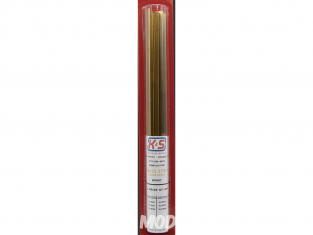 K&S3407 Bandes de laiton .016 / .025 / .032 / .064 Épais: 1/4, 1/2, 3/4 16piéce