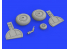 Eduard kit d'amelioration brassin 632150 Roues Messerschmitt Bf 108 Eduard 1/32