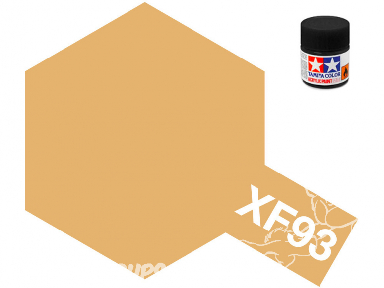 peinture maquette tamiya xf93 BRUN CLAIR (DAK 1942) 10ml