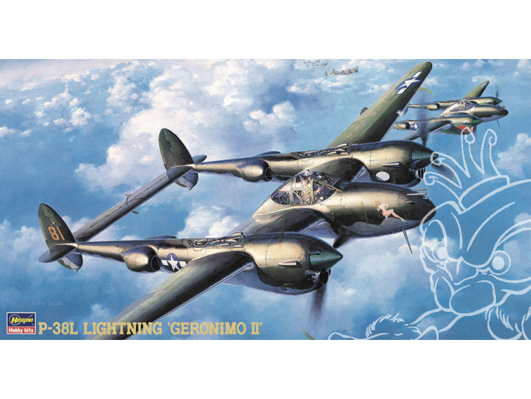 HASEGAWA maquette avion 09102 P-38L Lightning Jeronimo II 1/48