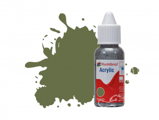HUMBROL Peinture Acrylique 080 herbe verte Mat Flacon compte-gouttes 14ml
