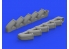 Eduard kit d'amelioration avion brassin 648588 Pipes d'échappement IL-2 Tamiya 1/48