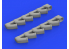 Eduard kit d'amelioration avion brassin 648588 Pipes d'échappement IL-2 Tamiya 1/48