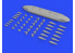 Eduard kit d'amelioration avion brassin 648566 Armement SUU-20 Dispenser avec BDU-33 &amp; Bombes Mk.76 1/48