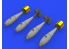 Eduard kit d'amelioration avion brassin 648566 Armement SUU-20 Dispenser avec BDU-33 &amp; Bombes Mk.76 1/48