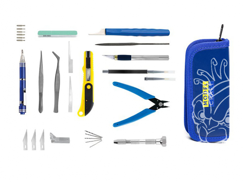 ModelCraft PTK1022 Ensemble d'outils essentiel de modéliste pour plastique