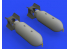 Eduard kit d'amelioration avion brassin 648565 Bombes US 1000lb 1/48