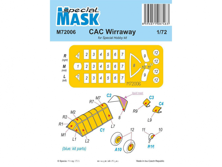 Special Hobby Masque avion M72006 CAC Wirraway 1/72