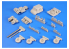 Planet Maquettes Militaire mv110 Remorqueur d'aéroport Unimog U406 DoKa et attelage AERO Rx full resine kit 1/72