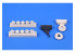 Cmk kit d'amelioration 4411 DH.82 Tiger Moth Roues principales et Tailskid pour kit Airfix 1/48