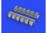 Eduard kit d'amelioration brassin 632161 Pipes d'échappement P-40E Trumpeter 1/32