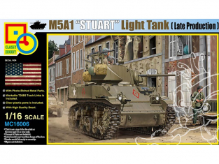 Classy Hobby maquette militaire 16006 M5A1 Stuart late production 1/16