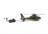 Aoshima maquette hélicoptère 014356 HÉLICOPTÈRE D'OBSERVATION JGSDF OH-1 NINJA AVEC VÉHICULE UTILITAIRE 1/72
