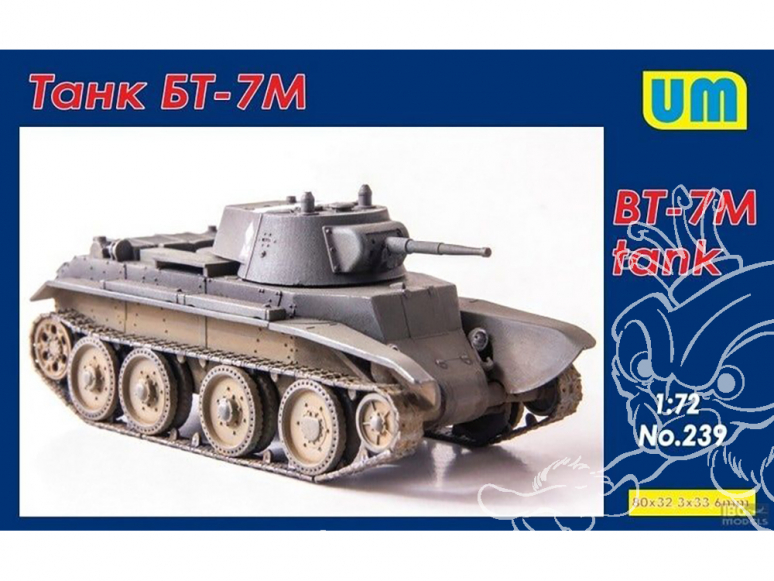 UM Unimodels maquettes militaire 239 CHAR MOYEN SOVIETIQUE BT-7M 1937 1/72