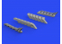 Eduard kit d'amelioration avion brassin 648607 Pipes d'échappement Messerschmitt Bf 110C/D/E Eduard 1/48