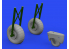 Eduard kit d'amelioration avion brassin 648608 Roues Dornier Do 17Z Eduard / Icm 1/48