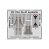 EDUARD photodecoupe avion FE1153 Harnais m&eacute;tal Sukhoi Su-57 Zvezda 1/48