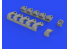 Eduard kit d'amelioration avion brassin 648618 Pipes d'échappement IL-2 Zvezda 1/48