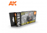 Ak interactive peinture acrylique 3G Set AK11622 Set UNIFORMES D'ÉQUIPAGE Panzer 6 x 17ml