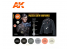 Ak interactive peinture acrylique 3G Set AK11622 Set UNIFORMES D'ÉQUIPAGE Panzer 6 x 17ml
