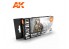 Ak interactive peinture acrylique 3G Set AK11634 Set UNIFORMES SOLDAT DE L'ARMÉE AMÉRICAINE WWII 6 x 17ml