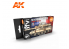 Ak interactive peinture acrylique 3G Set AK11661 COULEURS MODERNES DE L'ARMÉE FRANÇAISE 6 x 17ml