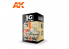 Ak interactive peinture acrylique 3G Set AK11677 COULEURS DE L'ARMÉE BRITANNIQUE: TUNISIE, SICILE ET ITALIE 1943-45 3 x 17ml