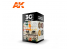 Ak interactive peinture acrylique 3G Set AK11680 COULEURS DE L'ARMÉE BRITANNIQUE EUROPE DU NORD-OUEST 1941-44 4 x 17ml